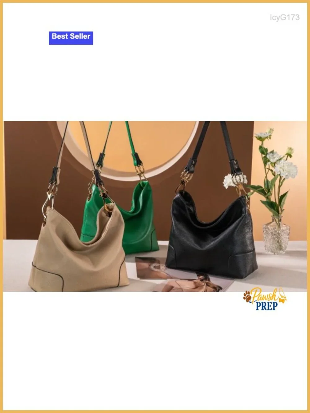 Hobo Bag Top Handle Satchel Shoulder Purse Bucket Handbag Faux Leather
